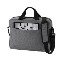 Port Authority Access Briefcase 22 Port Authority Access Briefcase -Thread Logic Store 10429 HeatherGryBk 4 BG318HeatherGryBkLeftProp 1200W