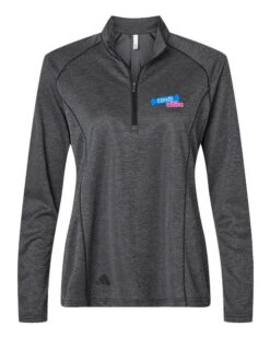 Adidas Ladies Space Dyed Quarter-Zip Pullover