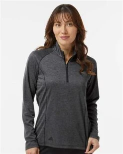 Adidas Ladies Space Dyed Quarter-Zip Pullover -Thread Logic Store 109985 omf fm 14379288 4f3a 472f ae4e cebbece13c91