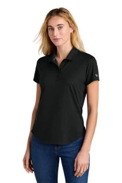 New Era Ladies Power Polo -Thread Logic Store 1200W 46573 Black 0 LNEA225BlackModelFront