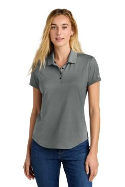 New Era Ladies Power Polo -Thread Logic Store 1200W 46573 ShdGyHthr 0 LNEA225ShdGyHthrModelFront