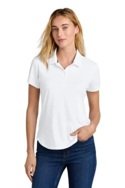 New Era Ladies Power Polo -Thread Logic Store 1200W 46573 White 0 LNEA225WhiteModelFront1