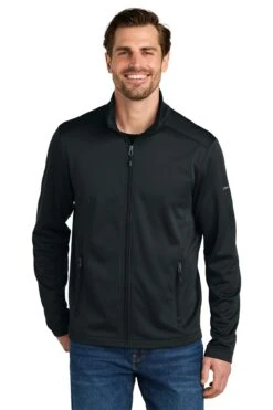 Eddie Bauer Smooth Mid Layer Fleece Full-Zip -Thread Logic Store 1200W 47173 Black 0 EB2460BlackModelFront