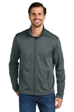 Eddie Bauer Smooth Mid Layer Fleece Full-Zip -Thread Logic Store 1200W 47173 IronGate 0 EB2460IronGateModelFront