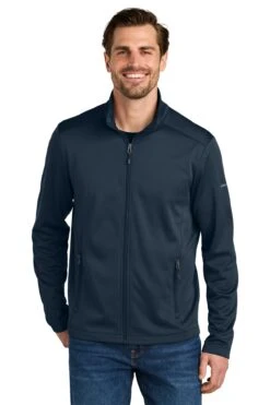 Eddie Bauer Smooth Mid Layer Fleece Full-Zip -Thread Logic Store 1200W 47173 RiverBlNv 0 EB2460RiverBlNvModelFront