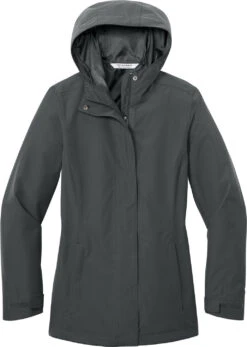 Port Authority Ladies C-FREE Rain Jacket -Thread Logic Store 1200W 47182 GreySteel 12 L714GreySteelFlatFront1