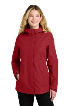 Port Authority Ladies C-FREE Rain Jacket -Thread Logic Store 1200W 47182 RichRed 0 L714RichRedModelFront