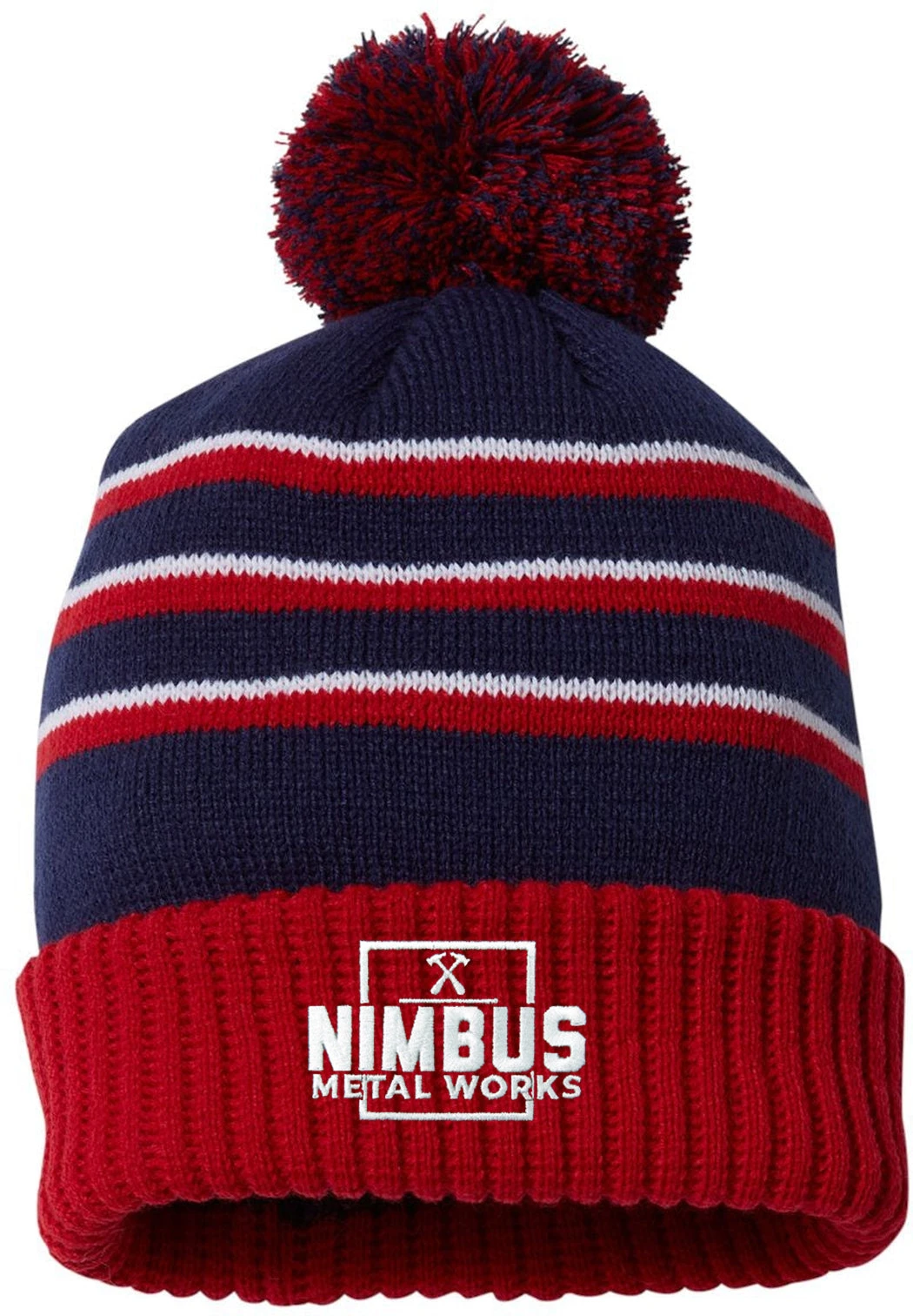 Richardson Stripe Pom Cuffed Beanie 1 Richardson Stripe Pom Cuffed Beanie