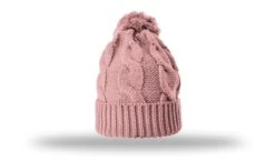 OUTLET-Richardson Chunk Twist Knit Beanie W/ Cuff & Pom