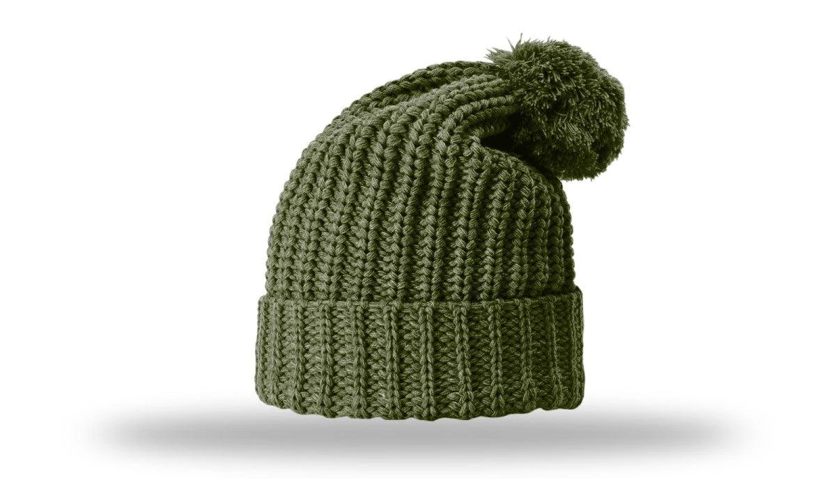 Richardson Chunk Cable Beanie W/ Cuff & Pom 5 Richardson Chunk Cable Beanie W/ Cuff & Pom - Image 5