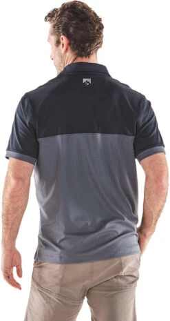 Storm Creek Activator Colorblock Polo -Thread Logic Store 1860 BK DH Back