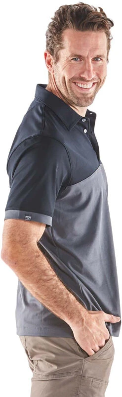 Storm Creek Activator Colorblock Polo -Thread Logic Store 1860 BK DH Right