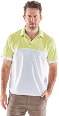 Storm Creek Activator Colorblock Polo -Thread Logic Store 1860 CIT WH Front