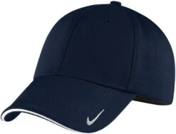 Nike Dri-FIT Stretch Mesh Sandwich Bill Cap -Thread Logic Store 31916 NavyWhite 1 NKFD9718NavyWhiteHatLeft 1200W
