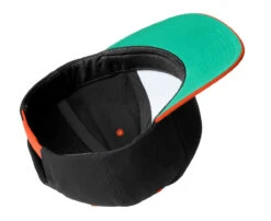 Sport-Tek Flat Bill Snapback Cap -Thread Logic Store 5404 BlkOrange 5 STC19BlkOrangeHatInside 1200W