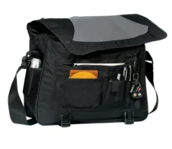 Port Authority Midcity Messenger Bag -Thread Logic Store 833 DkGreyBlack 6 BG78DkGreyBlackFlatPropped2