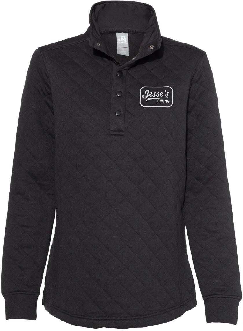 J America Ladies Quilted Snap Pullover 1 J America Ladies Quilted Snap Pullover
