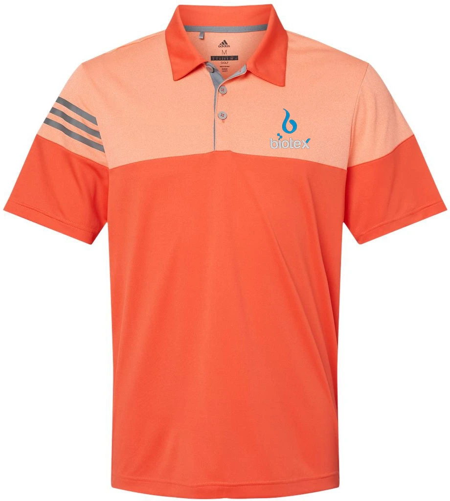 Adidas Heather 3Stripes Block Polo 1 Adidas Heather 3Stripes Block Polo