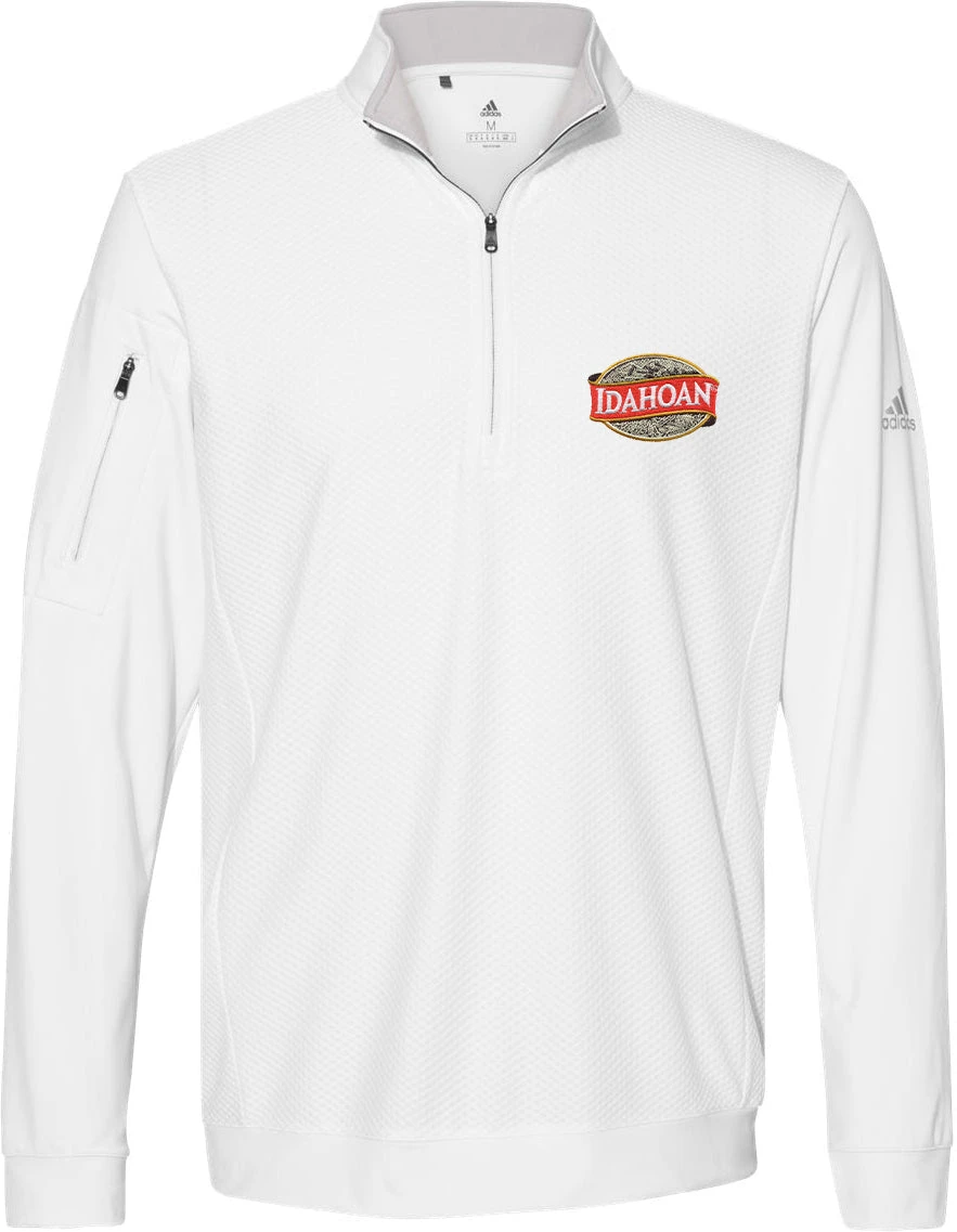 OUTLET-Adidas Performance Textured Quarter-Zip Pullover 1 OUTLET-Adidas Performance Textured Quarter-Zip Pullover