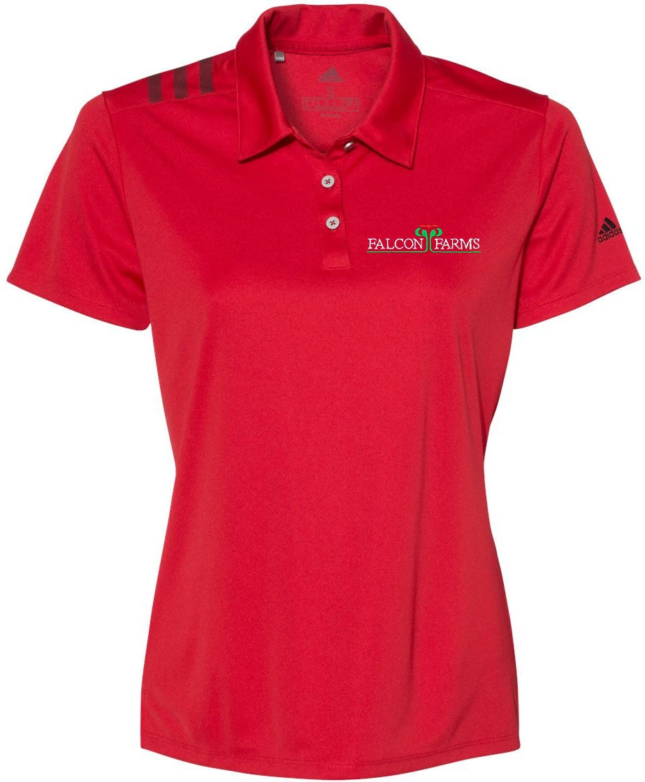 Adidas Ladies 3-Stripes Shoulder Polo 1 Adidas Ladies 3-Stripes Shoulder Polo