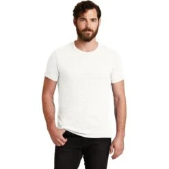 CLOSEOUT - Alternative Eco-Jersey Crew T-Shirt -Thread Logic Store AA1973 ecoivory model front 022016