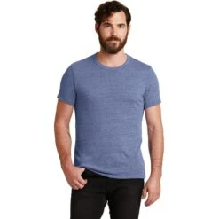 CLOSEOUT - Alternative Eco-Jersey Crew T-Shirt -Thread Logic Store AA1973 ecopacblue model front 022016