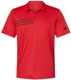Adidas 3Stripes Shoulder Polo -Thread Logic Store Adidas 3Stripes Shoulder Polo Collegiate RedBlack S 19