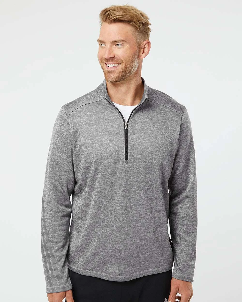 Adidas Brushed Terry Heathered QuarterZip Pullover 17 Adidas Brushed Terry Heathered QuarterZip Pullover - Image 17