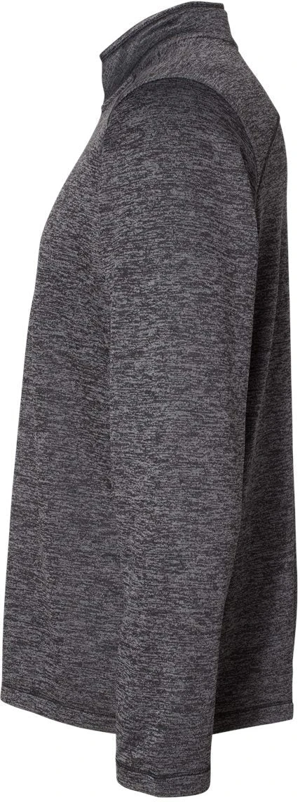 Adidas Brushed Terry Heathered QuarterZip Pullover 4 Adidas Brushed Terry Heathered QuarterZip Pullover - Image 4