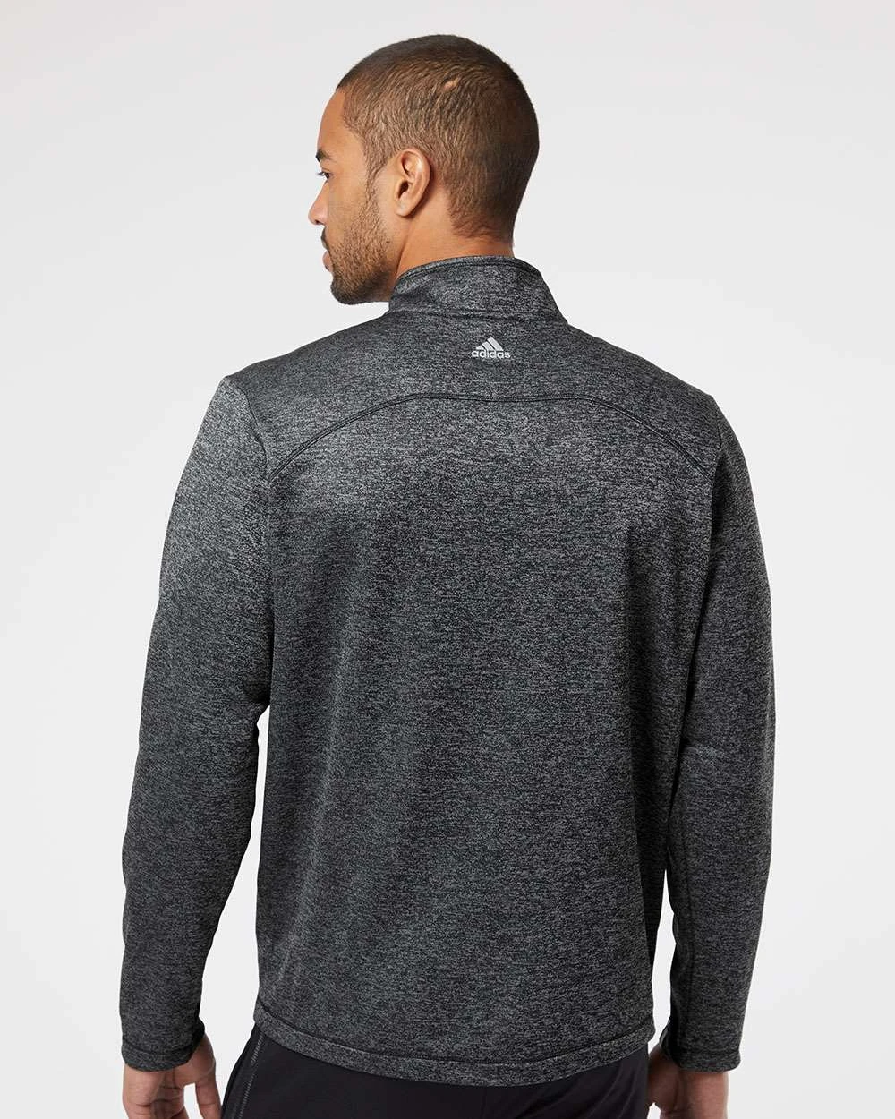 Adidas Brushed Terry Heathered QuarterZip Pullover 7 Adidas Brushed Terry Heathered QuarterZip Pullover - Image 7