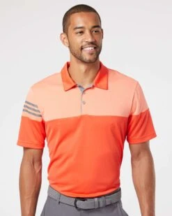 Adidas Heather 3Stripes Block Polo 30 Adidas Heather 3Stripes Block Polo -Thread Logic Store Adidas Heather 3Stripes Block Polo 10