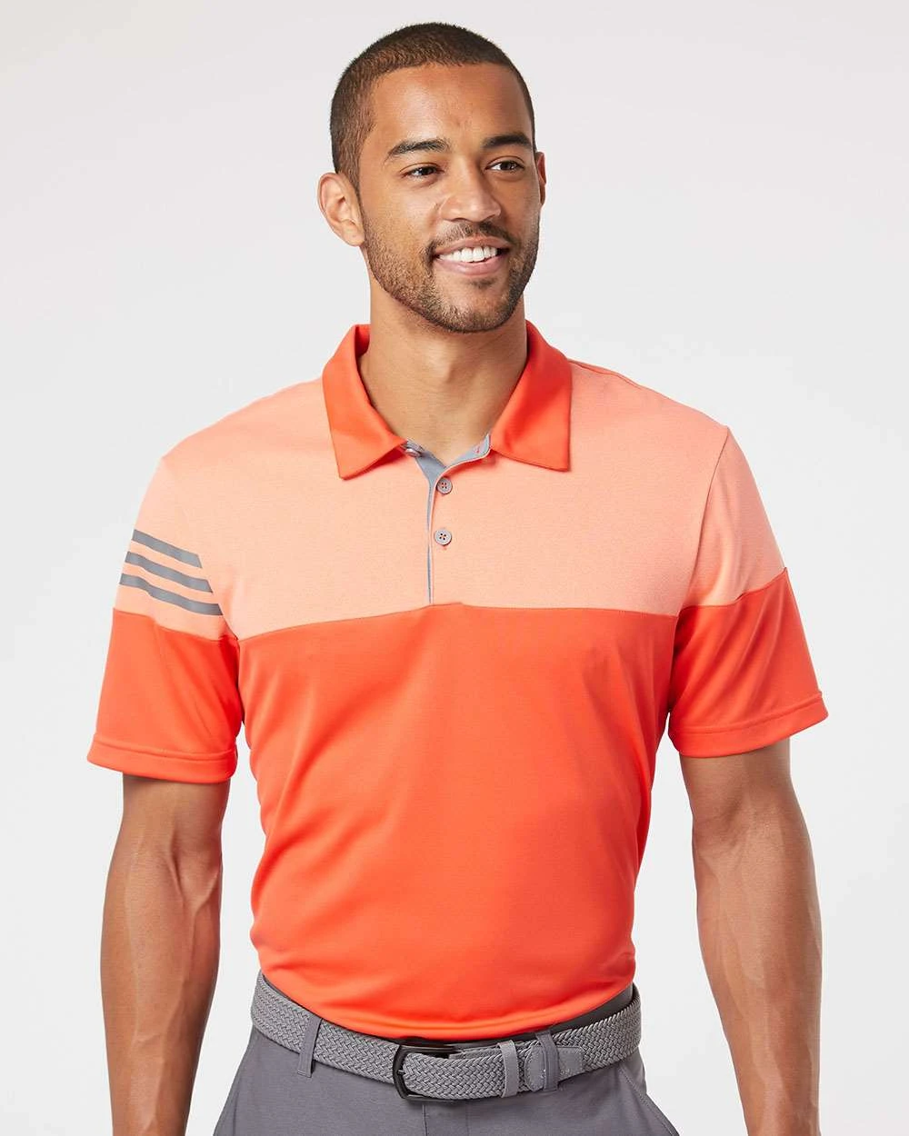 Adidas Heather 3Stripes Block Polo 11 Adidas Heather 3Stripes Block Polo - Image 11