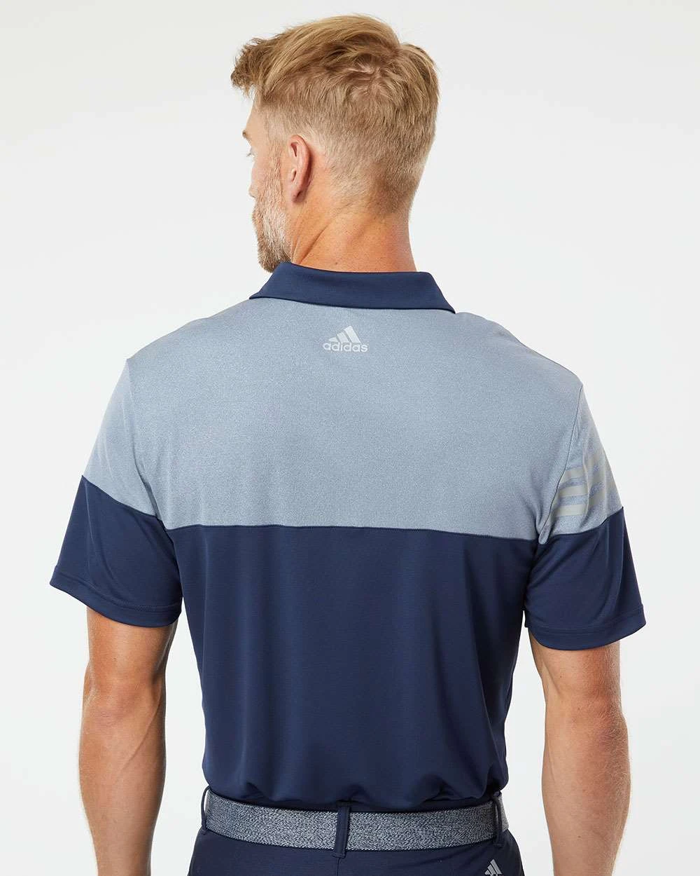 Adidas Heather 3Stripes Block Polo 19 Adidas Heather 3Stripes Block Polo - Image 19