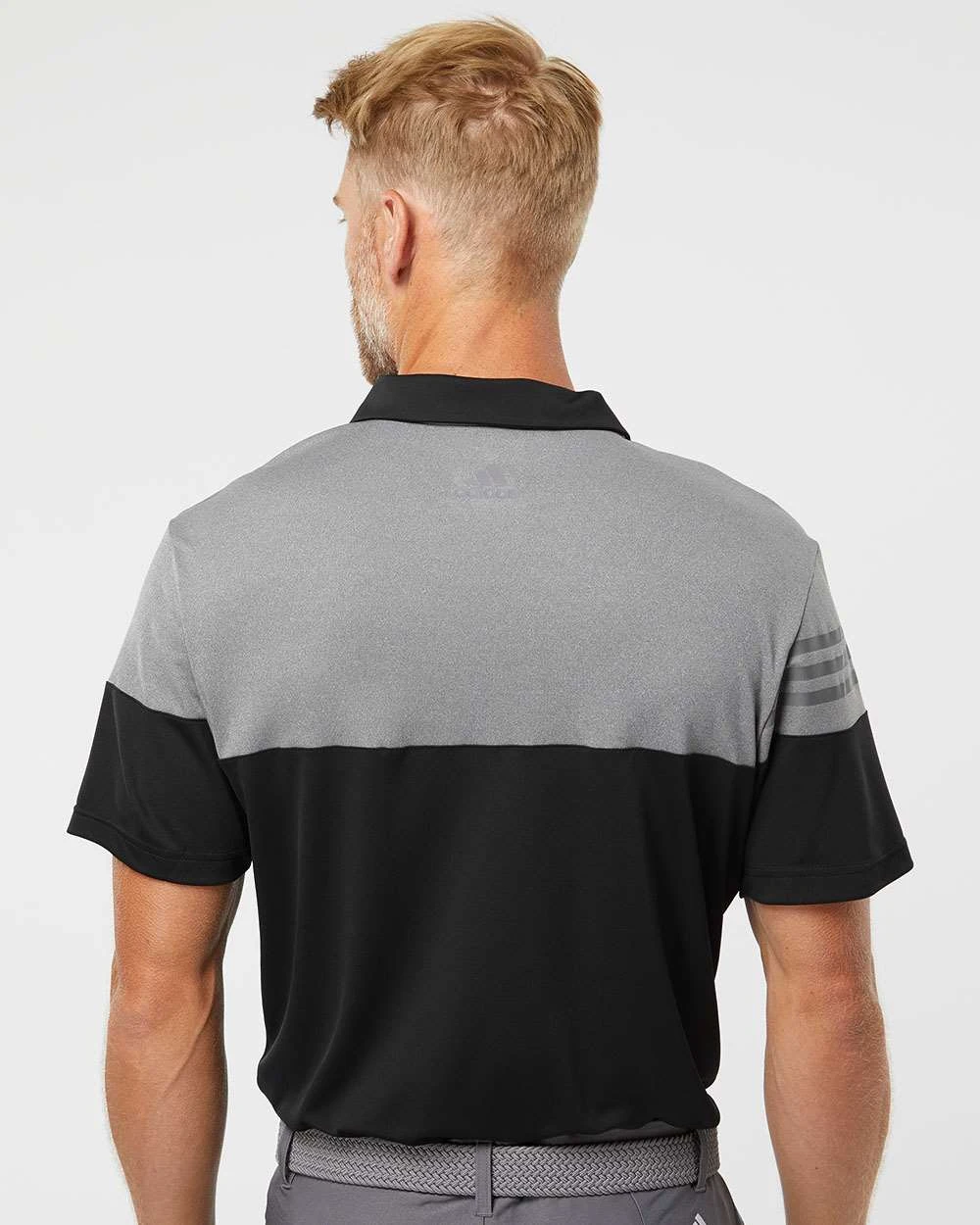 Adidas Heather 3Stripes Block Polo 7 Adidas Heather 3Stripes Block Polo - Image 7