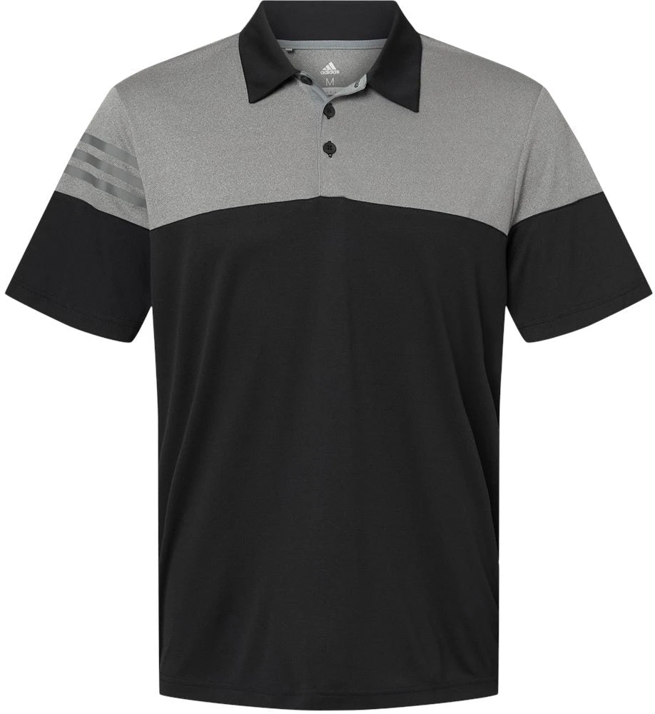 Adidas Heather 3Stripes Block Polo 2 Adidas Heather 3Stripes Block Polo - Image 2