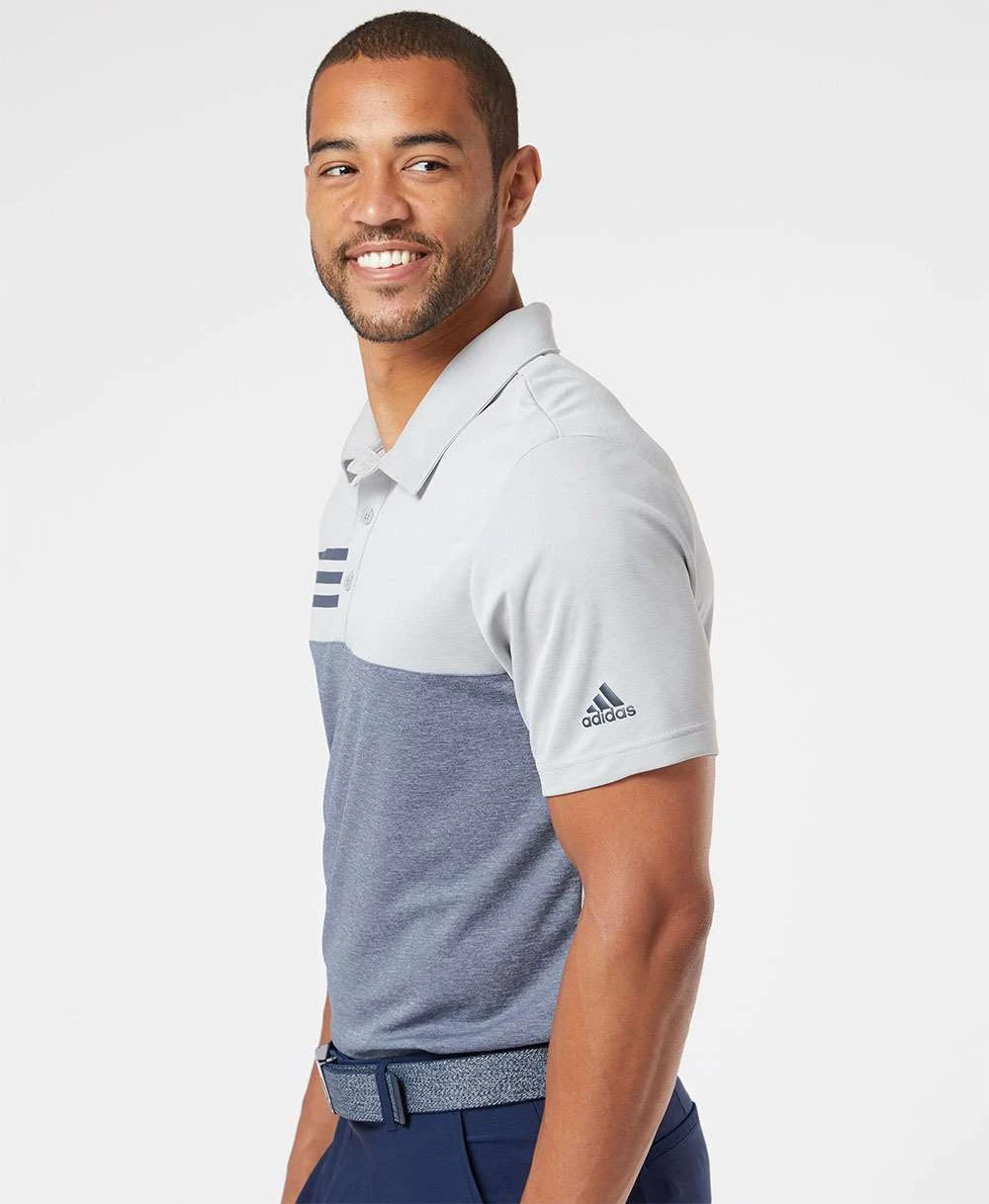 Adidas Heathered Colorblock 3-Stripes Sport Shirt 18 Adidas Heathered Colorblock 3-Stripes Sport Shirt - Image 18