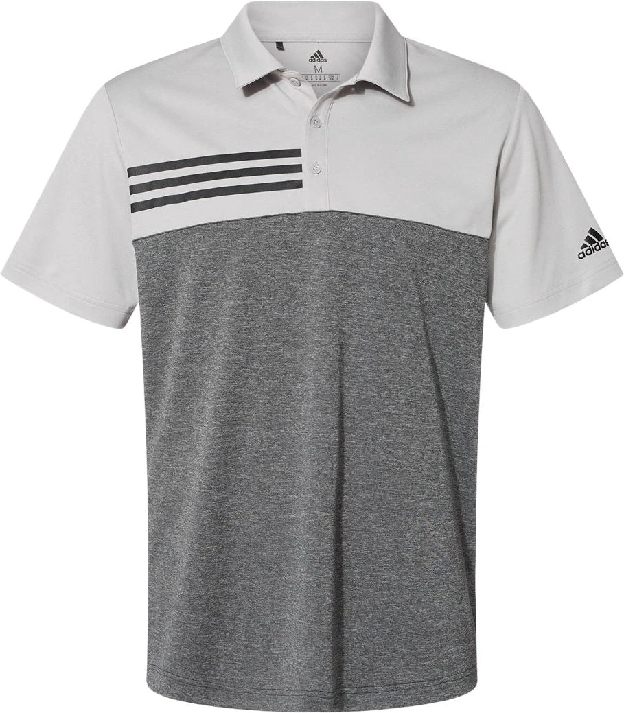 Adidas Heathered Colorblock 3-Stripes Sport Shirt 8 Adidas Heathered Colorblock 3-Stripes Sport Shirt - Image 8