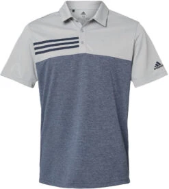 Adidas Heathered Colorblock 3-Stripes Sport Shirt 33 Adidas Heathered Colorblock 3-Stripes Sport Shirt -Thread Logic Store Adidas Heathered Colorblock 3 Stripes Sport Shirt Grey Two HeatherCollegiate Navy Heather S 13
