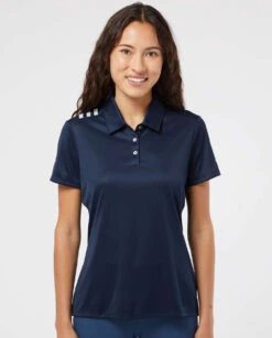 Adidas Ladies 3-Stripes Shoulder Polo 30 Adidas Ladies 3-Stripes Shoulder Polo -Thread Logic Store Adidas Ladies 3 Stripes Shoulder Polo 10
