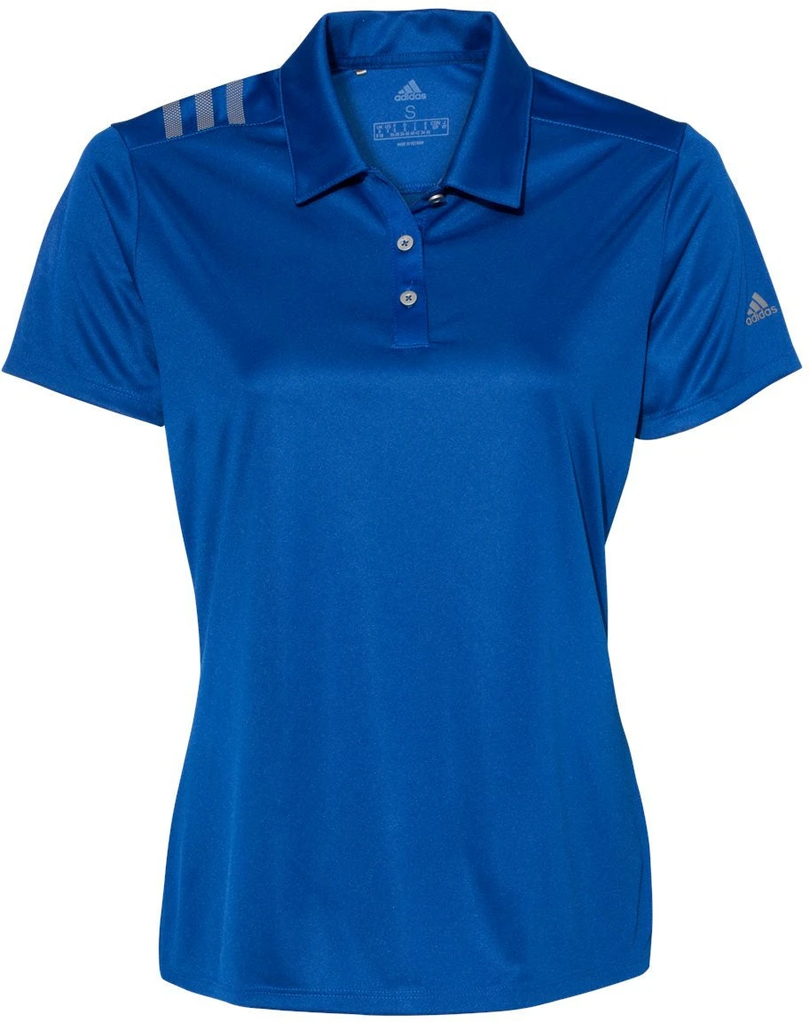 Adidas Ladies 3-Stripes Shoulder Polo 20 Adidas Ladies 3-Stripes Shoulder Polo - Image 20