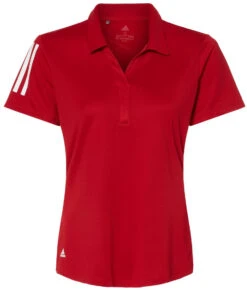Adidas Ladies Floating 3-Stripes Sport Shirt -Thread Logic Store Adidas Ladies Floating 3 Stripes Sport Shirt Team Power RedWhite S 19