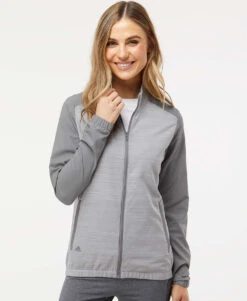 Adidas Ladies Heather Block Full-Zip Wind Jacket -Thread Logic Store Adidas Ladies Heather Block Full Zip Wind Jacket 10