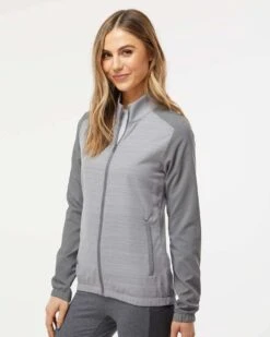 Adidas Ladies Heather Block Full-Zip Wind Jacket -Thread Logic Store Adidas Ladies Heather Block Full Zip Wind Jacket 11