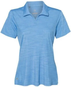 Adidas Ladies Mélange Polo -Thread Logic Store Adidas Ladies Melange Polo Lucky Blue Melange S 19