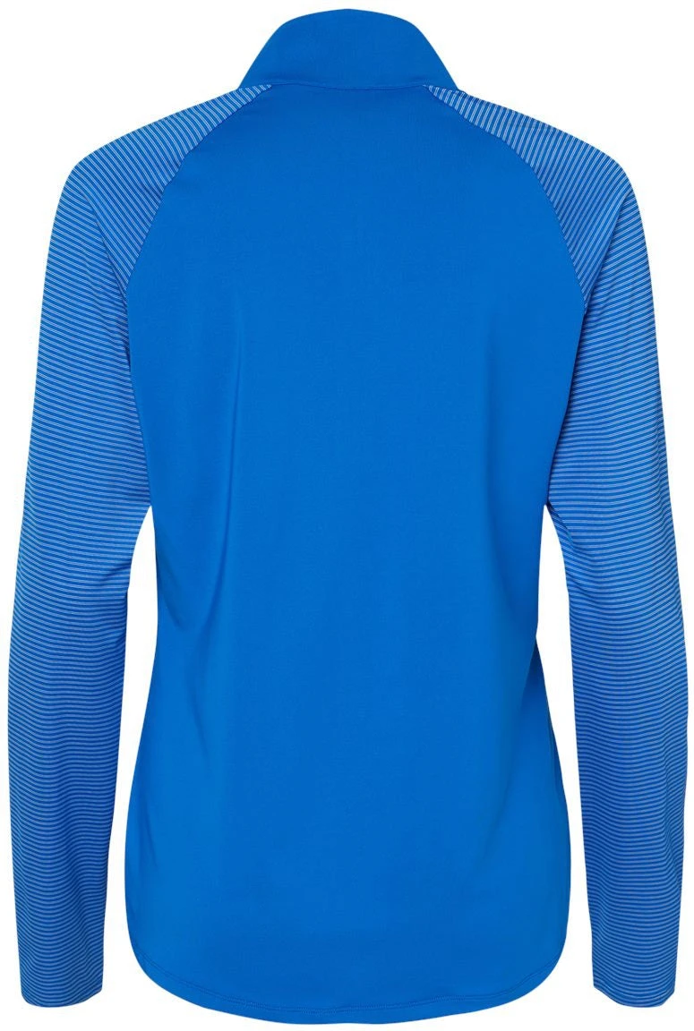 Adidas Ladies Stripe Block Quarter-Zip Pullover 9 Adidas Ladies Stripe Block Quarter-Zip Pullover - Image 9
