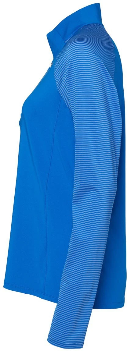Adidas Ladies Stripe Block Quarter-Zip Pullover 10 Adidas Ladies Stripe Block Quarter-Zip Pullover - Image 10