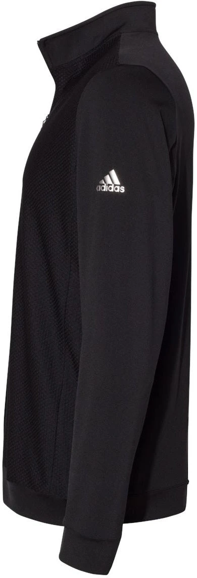 OUTLET-Adidas Performance Textured Quarter-Zip Pullover 4 OUTLET-Adidas Performance Textured Quarter-Zip Pullover - Image 4