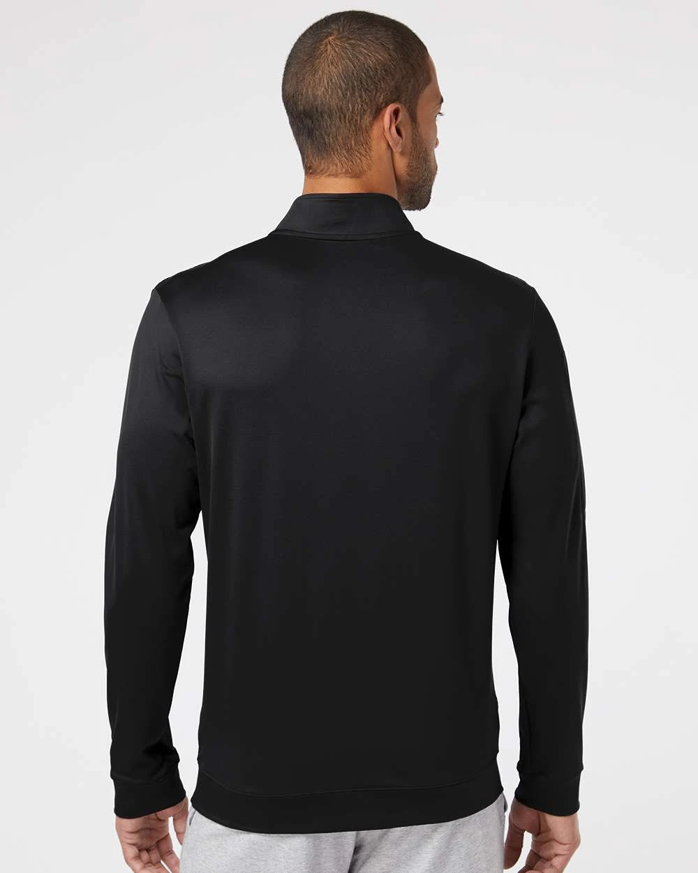 OUTLET-Adidas Performance Textured Quarter-Zip Pullover 7 OUTLET-Adidas Performance Textured Quarter-Zip Pullover - Image 7