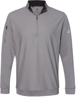 OUTLET-Adidas Performance Textured Quarter-Zip Pullover 33 OUTLET-Adidas Performance Textured Quarter-Zip Pullover -Thread Logic Store Adidas Performance Textured Quarter Zip Pullover Grey Three S 13