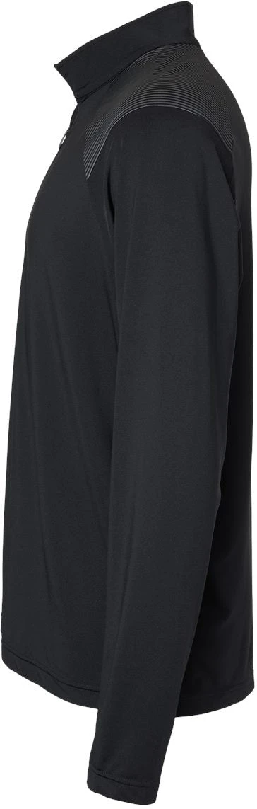 OUTLET-Adidas Shoulder Stripe Quarter-Zip Pullover 4 OUTLET-Adidas Shoulder Stripe Quarter-Zip Pullover - Image 4